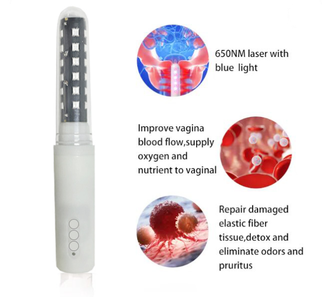 660nm 450nm 650nm Laser Light Therapy  Vaginal Tightening Wand