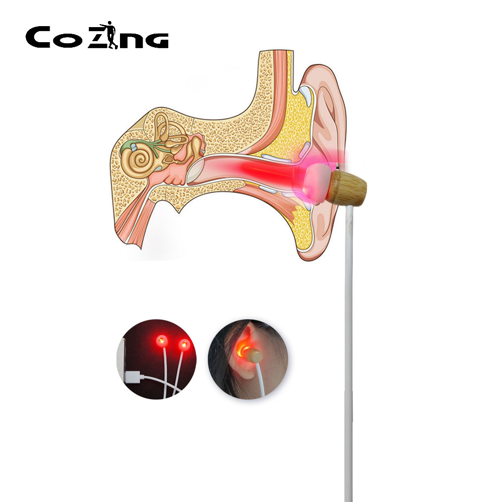 Anti Tinnitus Laser Therapy Device 650nm LLLT Physiotherapy for Ear Buzzing/Vertigo/Meniere's Disease
