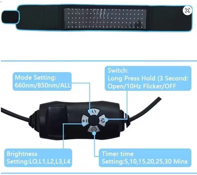 Red Light Therapy Belt for Pain Relief 105pcs LED 660nm