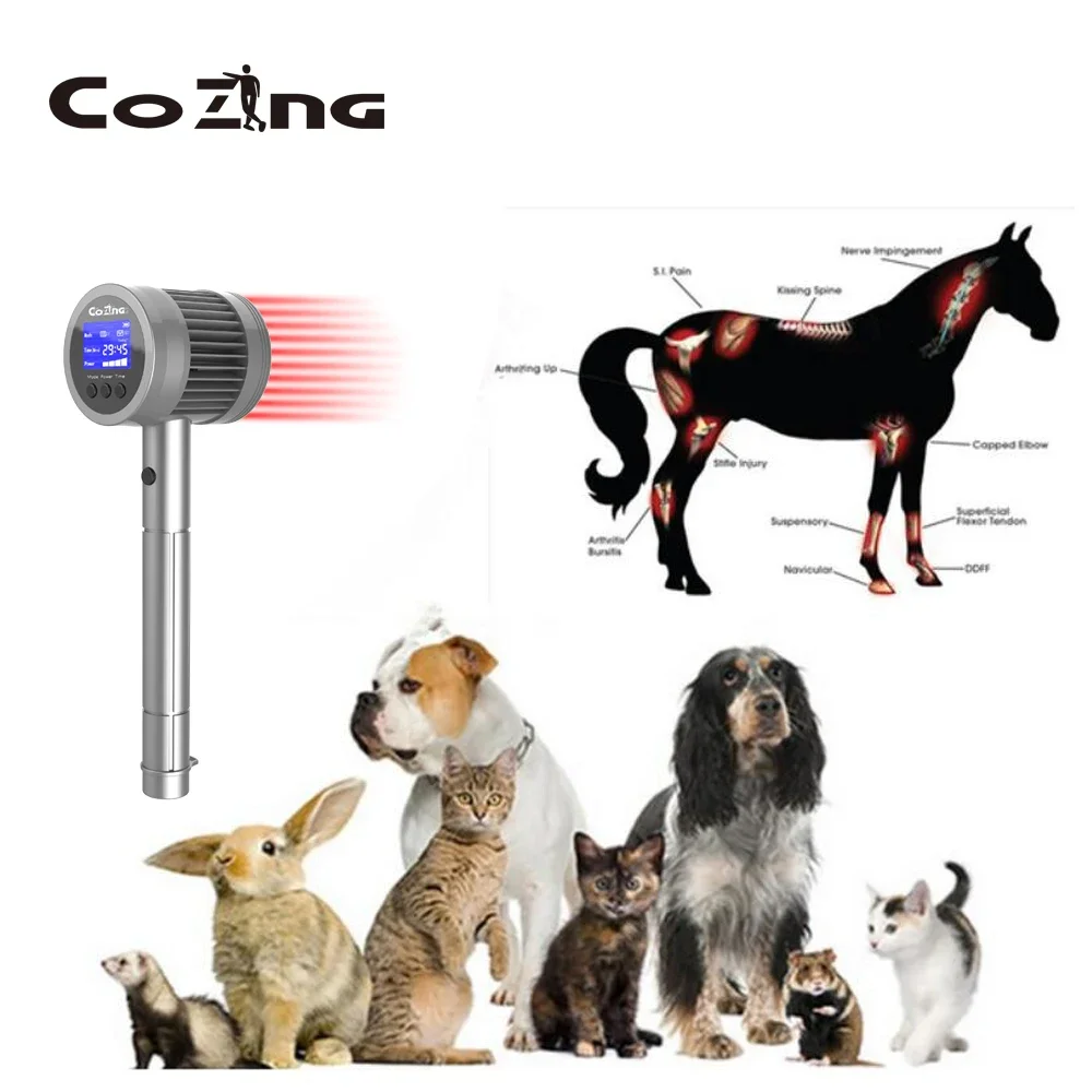 COZING 6x808nm 19x650nm LLLT Low Laser Veterinary Pain Relief Handheld Laser Therapy Device COZING 6x808nm 19x650nm LLLT Low Laser Veterinary Pain Relief Handheld Laser Therapy Device