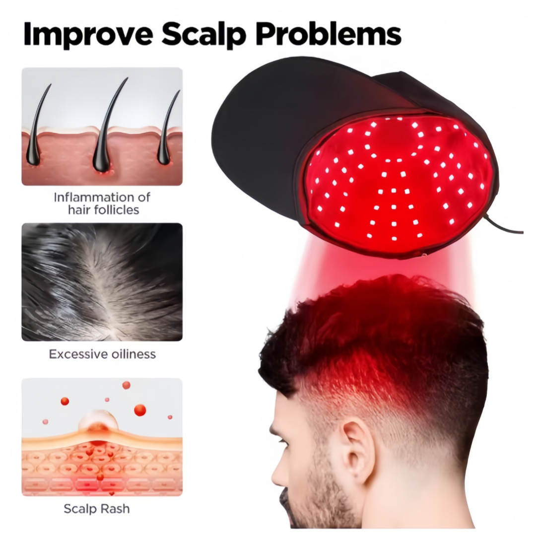 Hair Growth Cap - Red Light Comb for Women and Men,make the hair regrowth and healthier