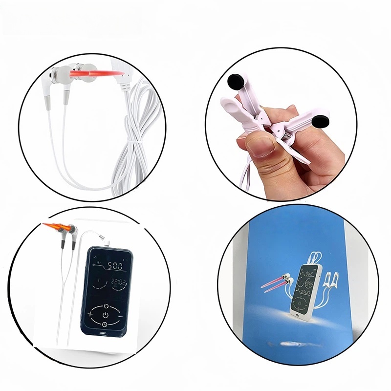 2 in 1 650nm red light therapy,CES light laser therapy device with nasal and ear probe for depression anxiety,1-999Hz , touchablescreen