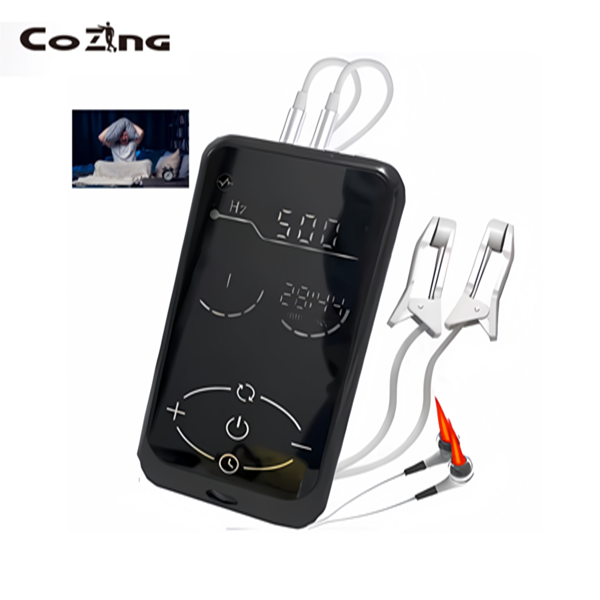 2 in 1 650nm red light therapy,CES light laser therapy device with nasal and ear probe for depression anxiety,1-999Hz , touchablescreen