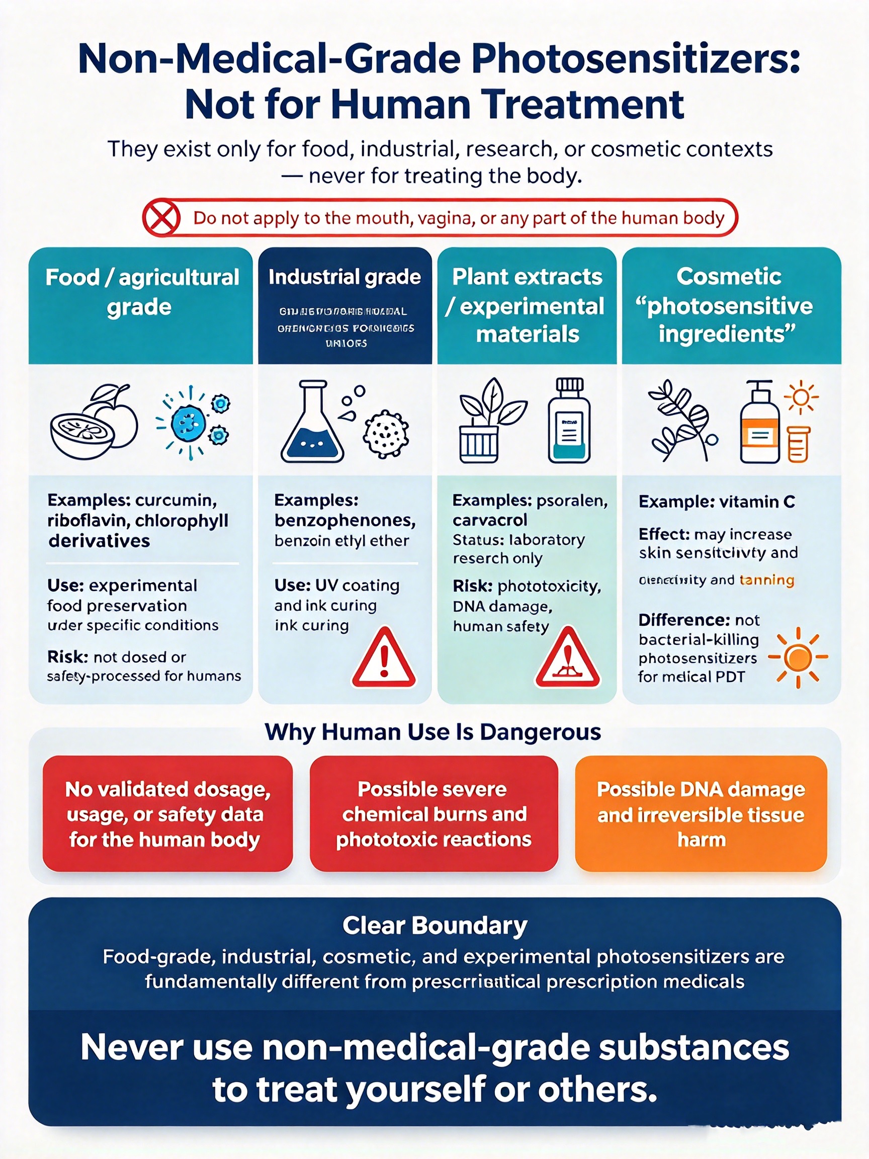 Do non-medical-grade photosensitizers exist that can be used in daily life?
