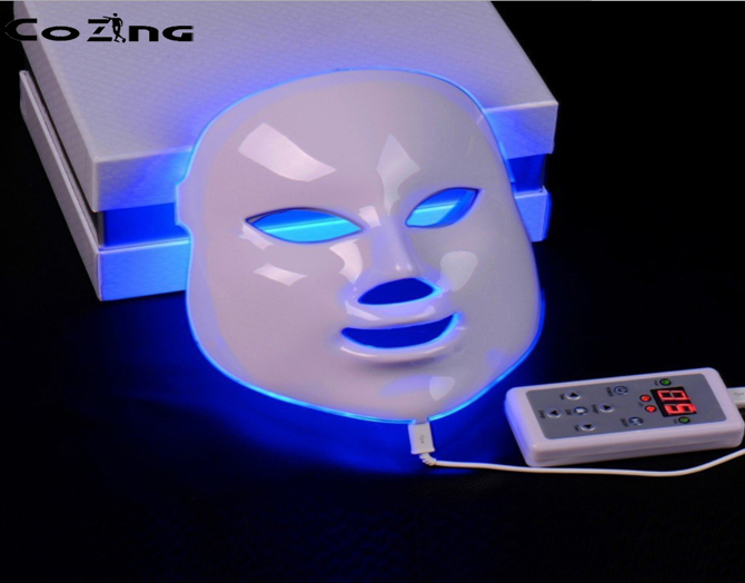 COZING Facial Therapy LED Light Mask with 7 Colors LED Light